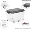 Rotho Aufbewahrungsbox Roller 57 l inkl Deckel + Rollen Kunststoffbox Bild 3