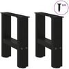 vidaXL Couchtischbeine Schwarz 2 Stk. 40x(30-31) cm Stahl 4013256 Bild 4