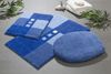GRUND MERKUR Badematten 3er-Set 40x50 cm & 50x80 cm inkl. WC-Deckelbezug Blau Bild 5