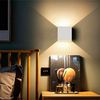 oyajia Wandleuchte 6W LED Wandlampe Cube Lampe Wand Strahler Licht Up Down Leuchten, LED fest integriert, Warmweiß, Treppen Flur Modern Square Lampe,für Wohnzimmer Schlafzimmer Balkon Bild 4