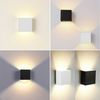 oyajia Wandleuchte 6W LED Wandlampe Cube Lampe Wand Strahler Licht Up Down Leuchten, LED fest integriert, Warmweiß, Treppen Flur Modern Square Lampe,für Wohnzimmer Schlafzimmer Balkon Bild 1