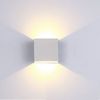 oyajia Wandleuchte 6W LED Wandlampe Cube Lampe Wand Strahler Licht Up Down Leuchten, LED fest integriert, Warmweiß, Treppen Flur Modern Square Lampe,für Wohnzimmer Schlafzimmer Balkon Bild 2