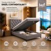 Best for Home Boxspringbett K18 Single SLIM mit Bettkasten & Bonellfedrkernmatratze, Topper H3 (Einzelbett, Polsterbett, Juniorbett, Hotelbett, versch. Größen, 70x200 80x200 90x200 100x200 cm), mit oder ohne Topper, Flexible Liefermöglichkeiten, Handwe... Bild 2