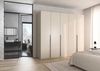 rauch Drehtürenschrank Kleiderschrank Schrank Garderobe Wäscheschrank BESTSELLER MONTCLAR (3 Ausstattungen BASIC/CLASSIC/PREMIUM (SOFT-CLOSE), Breiten 201-400 cm) Front in Glas/Hochglanz/Dekor/Grauspiegel in 5 Breiten MADE IN GERMANY Bild 2