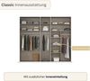 rauch Drehtürenschrank Kleiderschrank Schrank Garderobe Wäscheschrank BESTSELLER MONTCLAR (3 Ausstattungen BASIC/CLASSIC/PREMIUM (SOFT-CLOSE), Breiten 201-400 cm) Front in Glas/Hochglanz/Dekor/Grauspiegel in 5 Breiten MADE IN GERMANY Bild 4