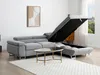 Vente-unique - NURAZIO Sofa Stoff Grau - B 202 cm x H 70 cm x L 268 cm Bild 3