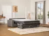 Schlafsofa 4-Sitzer Stoff VIZIR - Grau - Liegefläche: 160 cm - Matratzenhöhe: 14 cm mit Memory Schaum Bild 3