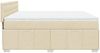 vidaXL Boxspringbett mit Matratze Creme 180x200 cm Stoff 3287166 Bild 5
