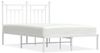 vidaXL Bettgestell mit Kopfteil Metall Weiß 120x200 cm 353584 Bild 2