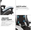 BIGZZIA Gaming-Stuhl Bürostuhl Ergonomisch mit Lendenkissen + Kopfstütze, Ergonomischer Bürostuhl höhenverstellbar Bild 3