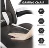 BIGZZIA Gaming-Stuhl Bürostuhl Ergonomisch mit Lendenkissen + Kopfstütze, Ergonomischer Bürostuhl höhenverstellbar Bild 2