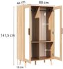 Flieks Kleiderschrank Doppeltüriger Kleiderschrank mit Kleiderstange 80 x 46 x 141.5 cm Bild 4
