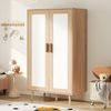 Flieks Kleiderschrank Doppeltüriger Kleiderschrank mit Kleiderstange 80 x 46 x 141.5 cm Bild 3