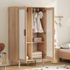 Flieks Kleiderschrank Doppeltüriger Kleiderschrank mit Kleiderstange 80 x 46 x 141.5 cm Bild 2