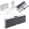 CASARIA® Campingtisch Klappbar mit Bänken Höhenverstellbar 90x60cm Klapptisch Faltbar Grau Bild 3