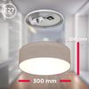 B.K.Licht Deckenleuchte Stoff-Deckenlampe 30cm 1-fammig E27 Wohnzimmer LED / Halogen - BKL1215, ohne Leuchtmittel, Abhängig vom Leuchtmittel - Warmweiß / Neutralweiß / Kaltweiß, graue Stoffdeckenleuchte mit Textilschirm Schafzimmer Küche WC Bad Bild 4