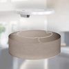 B.K.Licht Deckenleuchte Stoff-Deckenlampe 30cm 1-fammig E27 Wohnzimmer LED / Halogen - BKL1215, ohne Leuchtmittel, Abhängig vom Leuchtmittel - Warmweiß / Neutralweiß / Kaltweiß, graue Stoffdeckenleuchte mit Textilschirm Schafzimmer Küche WC Bad Bild 3