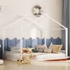 Hausbett mit Lattenrost, 140x200 cm, Kinderbett, Metallbett Bild 3