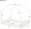 Hausbett mit Lattenrost, 140x200 cm, Kinderbett, Metallbett Bild 4