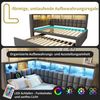 STILVORA Polsterbett 90/180x200 Schlafsofa mit Matratze Tagesbett ausziehbar L-Kopfteil (Funktionsbett, 1-tlg, L-Kopfteil mit Stauraumregal, Schlafsofa/Gästebett), mit LED-Beleuchtung & USB/Type-C Ladestation Bild 4