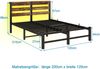 Metallbett 120×200 cm mit LED und USB, Stauraum unter dem Bett, Schwarzbraun, ohne Matratze Bild 5