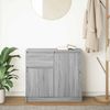 vidaXL Sideboard mit Schublade Grau Sonoma 71x35x65 cm Holzwerkstoff 861603 Bild 3