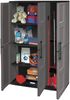 Dmora Amordel Outdoor-Garderobe, Outdoor-Möbel, Mehrzweck-Balkongarderobe, 100 % Made in Italy, Grau und Schwarz, kariertes Finish, 102 x 37 x 163 cm Bild 4