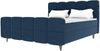Boxspringbett Luna - Samtstoff - blau - 140x200 cm Bild 1