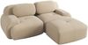 Ecksofa aus Cordstoff, modular & rahmenlos, 208 x 178 x 75 cm, beige, montagefrei Bild 5