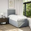 vidaXL Boxspringbett mit Matratze Hellgrau 90x200 cm Stoff 3292685 Bild 4