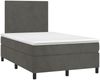 vidaXL Boxspringbett mit Matratze & LED Dunkelgrau 120x190 cm Samt 3270300 Bild 3