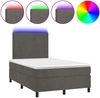 vidaXL Boxspringbett mit Matratze & LED Dunkelgrau 120x190 cm Samt 3270300 Bild 2
