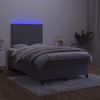 vidaXL Boxspringbett mit Matratze & LED Dunkelgrau 120x190 cm Samt 3270300 Bild 4