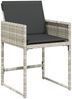 vidaXL 17-tlg. Garten-Essgruppe mit Kissen Hellgrau Poly Rattan 3278134 Bild 3