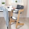 roba Babyhochstuhl Nature Up - Hochstuhl aus Bambus Holz - Mitwachsend mit abnehmbarem Essbrett - 3-Punkt-Gurt - Bis 70 kg belastbar - Natur / Anthrazit Bild 5