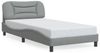 vidaXL Bettgestell ohne Matratze "Hvar" Hellgrau 100x200 cm Stoff 3207751 Bild 2