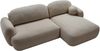 Mirjan24 'Mojato' Ecksofa mit Bettkasten und Schlaffunktion, Bouclé taupe, 90x175x275 cm, Rechts Bild 4