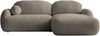 Mirjan24 'Mojato' Ecksofa mit Bettkasten und Schlaffunktion, Bouclé taupe, 90x175x275 cm, Rechts Bild 2