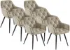 Vente-unique - MOBELIA Stuhl Samt Beige - B 64 cm x H 86 cm x L 56 cm Bild 2