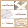 ZMH Deckenlampe LED Deckenleuchte Küche - Modern Küchenlampe 24W 4000K Wohnzimmerlampe Design Flurlampe Neutralweiß Schlafzimmerlampe Flur Deckenbeleuchtung Weiß für Kinderzimmer Schlafzimmer Bild 2