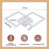 ZMH Deckenlampe LED Deckenleuchte Küche - Modern Küchenlampe 24W 4000K Wohnzimmerlampe Design Flurlampe Neutralweiß Schlafzimmerlampe Flur Deckenbeleuchtung Weiß für Kinderzimmer Schlafzimmer Bild 3