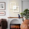 ZMH Deckenlampe LED Deckenleuchte Küche - Modern Küchenlampe 24W 4000K Wohnzimmerlampe Design Flurlampe Neutralweiß Schlafzimmerlampe Flur Deckenbeleuchtung Weiß für Kinderzimmer Schlafzimmer Bild 4