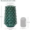 Hometopia Nette Vase aus Keramik in Flechtoptik, Dunkelgrün, Dekovase Höhe 31 cm Bild 5