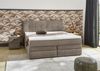 Boxspringbett 180x200 cm H3 Federkernmatratzen Bonell Topper in Cord Braun Taupe Bild 2