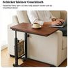 PFCTART Beistelltisch Beistelltisch höhenverstellbar mit Rollen als mobiler Laptoptisch (Set, 1-St, Beistelltisch couch für Bett, Sofa und Büro, ideal für Zuhause), Beistelltisch mit rollen aus Holz und Stahl, stabil und flexibel Bild 3