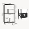 Bücherregal Færder Stahl 145x76x33 cm Schwarz [en. casa] Bild 5
