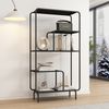 Bücherregal Færder Stahl 145x76x33 cm Schwarz [en. casa] Bild 2