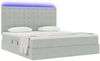 vidaXL LED-Speicherbett mit Matratze Hellgrau 180 x 200 cm Samt 3372801 Bild 3