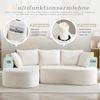 Bogesofa Cord, Becherhalter, Stautasche, Schaumstoff, inkl. Kissen, Beige Bild 5
