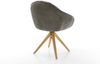 Drehstuhl Gaio-Flex Bouclé Soft Schlamm Holzgestell kantig Natur 180° drehbar Bild 5